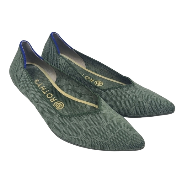 Rothy's | Women's Safari Green Design Pointe Flats (Size 8) - Picture 1 of 13
